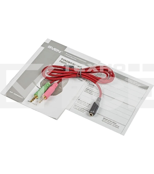 Игровые стереонаушники с микрофоном SVEN AP-G988MV, черный-красный Игровые стереонаушники с микрофоном SVEN AP-G988MV, черный-красный