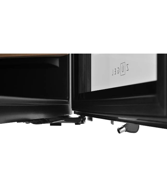 Винный шкаф ZÜGEL ZCWF521DB черный, 127 л, 2 отсека, 52 бут., класс A+