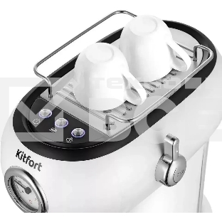 Кофеварка рожковая Kitfort КТ-7219 белый, исп. кофе - молотый, 1.2 л, 1100 Вт, 15 бар