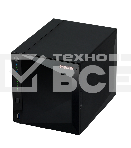 Сетевое хранилище ASUSTOR AS3304T 4-Bay NAS/MPl/Cel 1.4GHz Quad Core/2GBDDR4/noHDD,LFF(HDD,SSD),/1x1GbE(LAN)/3xUSB3.2; 90IX01L0-BW3S00