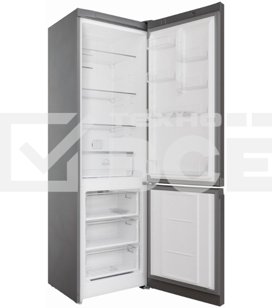 Холодильник Hotpoint HT 5200 MX нержавеющая сталь двухкамерный 247/78 л морозилка снизу, No Frost