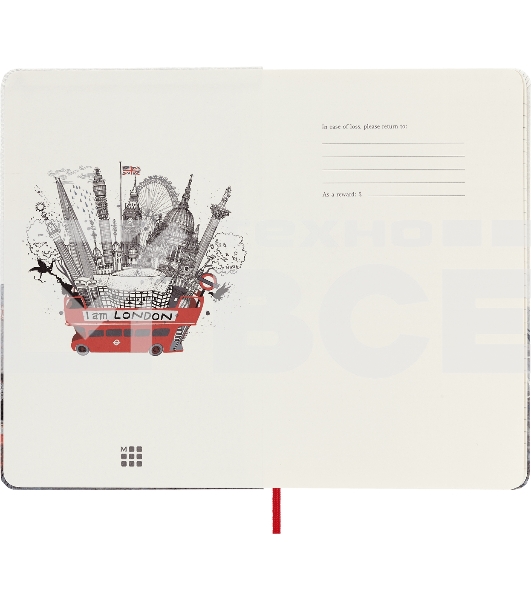 Блокнот Moleskine LIMITED EDITION I AM LONDON LEQP060IAMLO Large 130х210мм, 240 страниц, слоновая кость страницы линейка, твердая обложка, белый