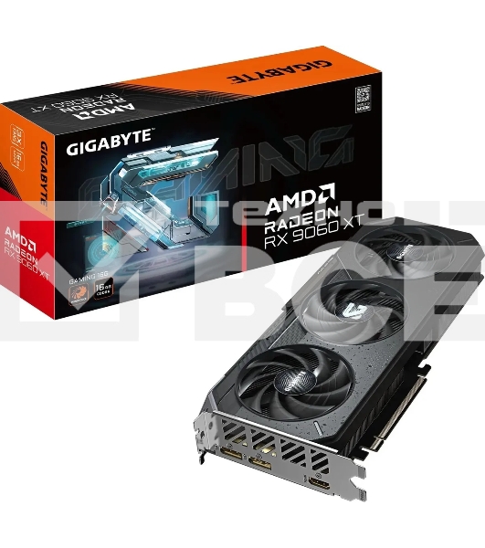 Видеокарта Gigabyte PCI-E 5.0 GV-R9060XTGAMING-16GD 1.0 AMD Radeon RX 9060XT 16Gb 128bit GDDR6 2620/20000 HDMIx1 DPx2 HDCP Ret