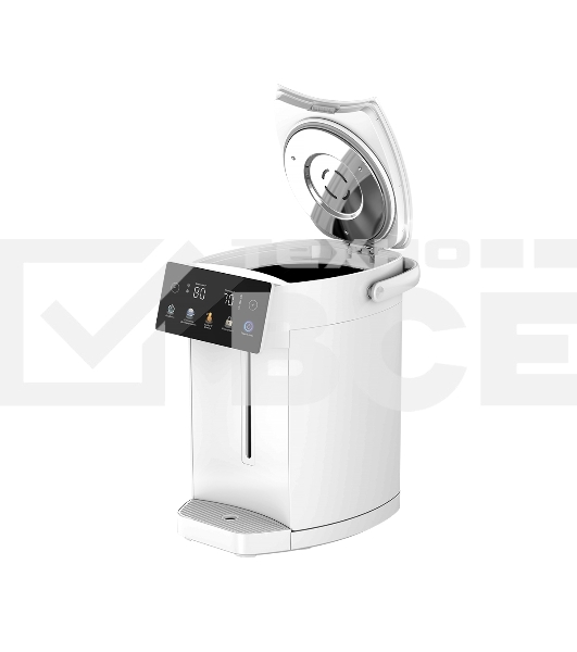 BQ TP5001 White. Мощность 1600 Вт/Объем 5 л/Сенсорный LED-дисплей/Поддержание температуры/Функция дехлорирования/Регулировка темперы от 40 до 90 'C/Система защиты: от перегрева, от включения без воды, блокировка подачи воды/Внутренняя колба из нержавеющей