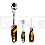 Набор инструментов Denzel 1/2', 1/4', CrV, S2, пластиковый кейс, 94 предмета, фото3