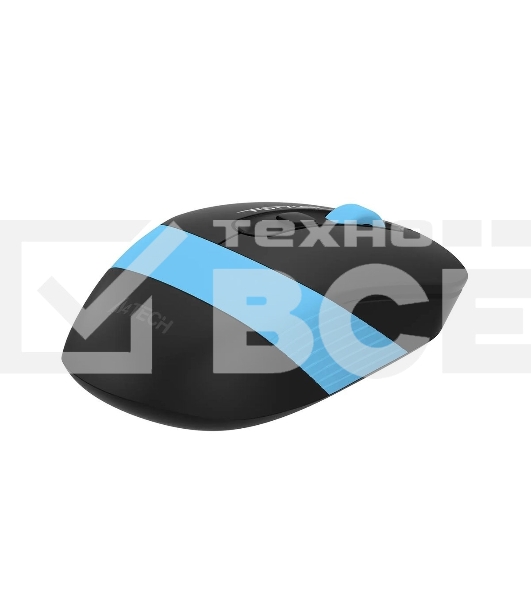 Мышь беспроводная A4Tech Fstyler FG10 черный/синий, 2000 dpi, радиоканал, USB, кнопки - 4