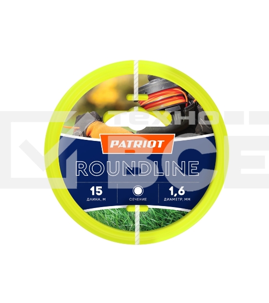 Леска Roundline D 1,6 мм L 15 м (круглая, желтая) 165-15-1 на пластиковой обойме, блистерн.тип