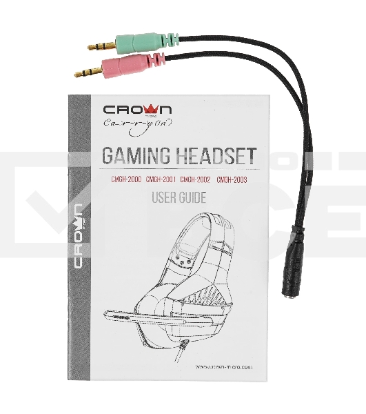 Гарнитура Crown CMGH-2001 чёрный, проводная