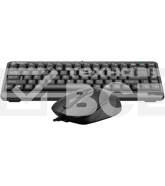 Клавиатура + мышь A4Tech Fstyler F1110 клав:черный/серый мышь:черный/серый USB Multimedia (F1110 GREY)