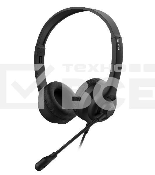 Наушники с микрофоном A4Tech HS-8i черный 1.8м накладные оголовье