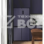Холодильник  LEX LCD450BmID синий металлик трехкамерный 288/129л морозилка снизу Side-by-Side, фото4