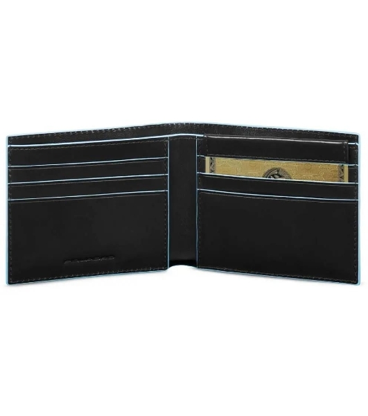 Кошелек мужской Piquadro Blue Square PU3891B2R/N, натур.кожа, черный