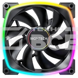 Вентилятор для корпуса Montech AX140 ARGB 140х140x25 черный 4-pin 27.9дБ (AX140 PWM BLACK) Ret