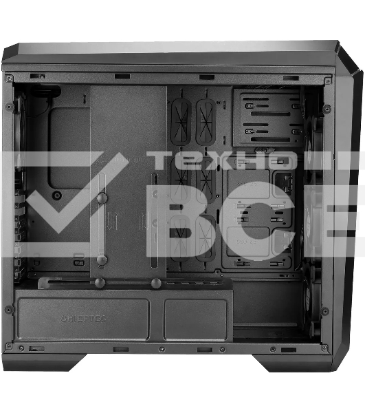 Корпус Chieftec Stallion II черный без БП ATX 4x120mm 1xUSB2.0 2xUSB3.1 audio bott PSU