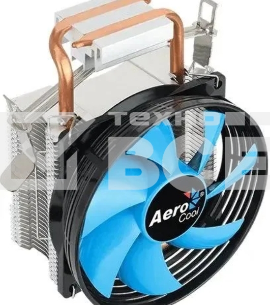 Кулер для процессора Aerocool / Formula Verkho 1-3P черный/синий, 90 мм, алюминий/медь, 2300 об/мин, 27.6 дБ, 3 pin, 100 Вт, 125 мм