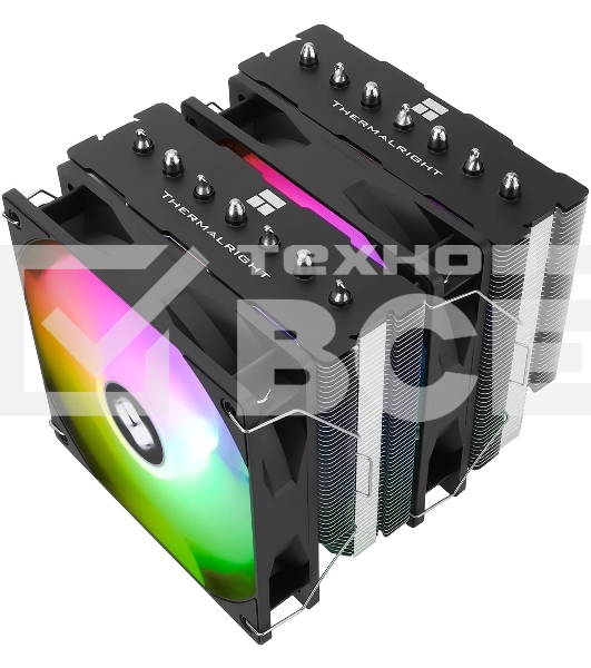 Кулер Thermalright Phantom Spirit 120 SE ARGB Soc-AM5/AM4/1151/1200/1700 черный 4-pin 25.6dB Al+Cu 765gr Ret (PS120-SE-ARGB)