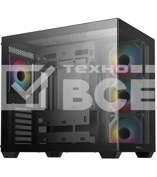Компьютерный корпус Deepcool CG530 4F черный без БП ATX 2x120мм 2x140мм 2xUSB 2.0 1xUSB 3.0 audio bott PSU