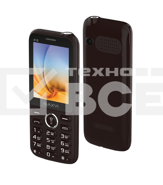 Мобильный телефон Maxvi K18 коричневый