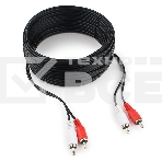 Кабель аудио Cablexpert CCA-2R2R-10M-N, 2xRCA/2xRCA, 10м, черный, пакет, фото 1