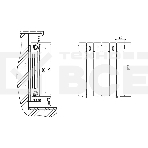 Радиатор биметаллический RIFAR Monolit 500 х 10 секций БОРДО боковое подключение, фото2