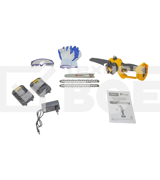 Мини-пила цепная аккумуляторная EDON ANS-21/6BL желтый/черный 25165