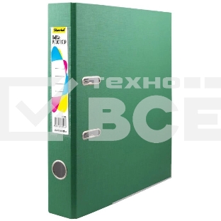 Папка-регистратор Silwerhof A4 50мм ПВХ/бумага зеленый мет.окант. сборная (упак.:2шт)