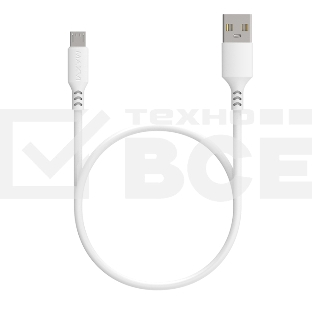 Кабель Maxvi MC-A01 plus white USB-A - microUSB, 2A ток макс. нагрузки 2А, макс. напряжение 5V; стандарт USB 2.0; длина 1.2м, материал PVC, белый