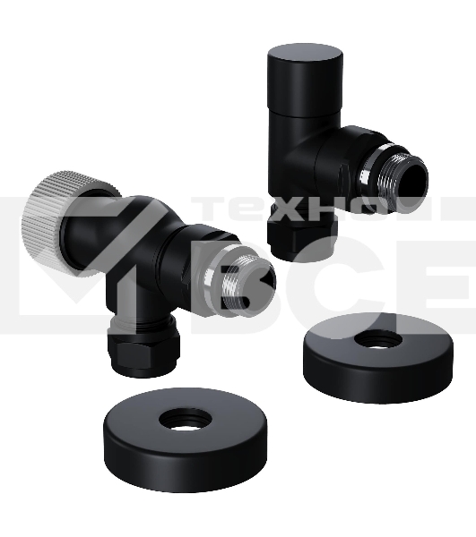 Набор термостатический осевой Royal Thermo Design Pro 15мм М30х1,5 черный