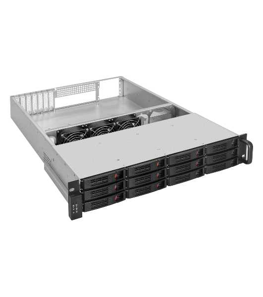 Серверная платформа ExeGate Pro 2U660-HS12 (RM 19', высота 2U, глубина 660, Redundant БП 2x1200W, 12xHotSwap)