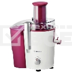 Соковыжималка Bosch MES25C0 белый/бордовый, центробежная, 700 Вт, 1250 мл, механическое, фото 1