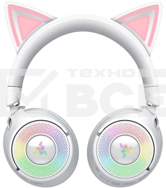 Гарнитура Razer Kraken Kitty V3 Pro белый, беспроводная, bluetooth, до 70 ч, подсветка