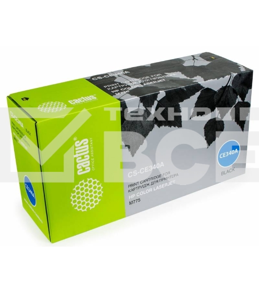 Картридж лазерный Cactus CS-CE340A черный (13500 стр.) для HP Color LaserJet M775