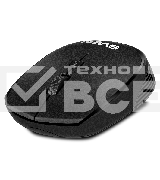 Мышь беспроводная SVEN RX-210W черный, 1400 dpi, радиоканал, USB, кнопки - 4