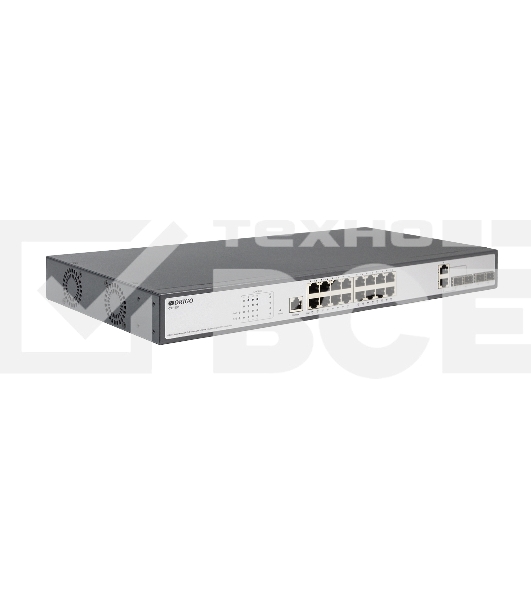 Коммутатор Managed L2 Switch 16x1000Base-T PoE, 2x1000Base-X SFP, 2xCombo 1000Base-T/SFP, PoE Budget 250W, RJ45 Console, 19