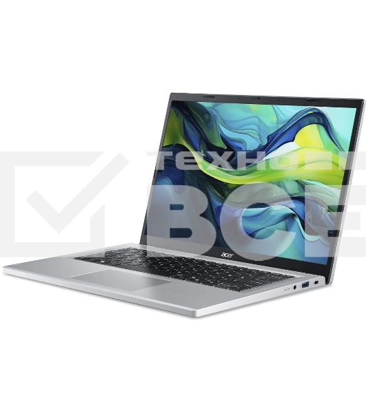 Ноутбук Acer Aspire Go 14 AG14-21P Ryzen 3 7320U 8Gb SSD 256Gb AMD Radeon Graphics 14 WUXGA IPS Cam 50Вт*ч No OS Серебристый AG14-21P-R4XC NX.KXDCD.008