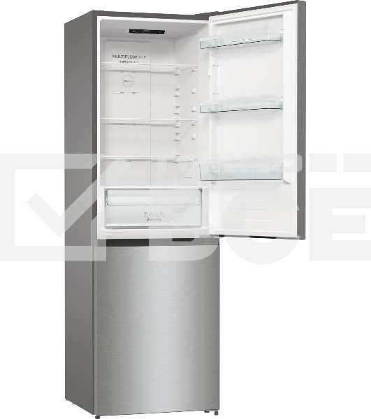 Холодильник Gorenje NRKE62XL серебристый металлик двухкамерный 203/99л морозилка снизу, No Frost