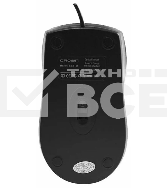 Мышь проводная CROWN CMM-312 черный