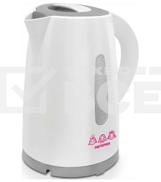 Чайник электрический Мастерица ЕК-1701M белый/серый