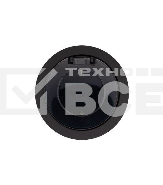 Розетка 1-м СП OSEN с заземл. с крышкой ПБТ механизм черный бархат LEZARD 743-4288-123B