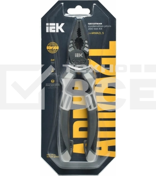 Пассатижи IEK K4 ARMA2L 5 (A2L5-PL10-K4-200) 200 мм