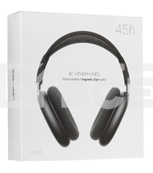Беспроводные/проводные наушники Borofone BO35 серый космос, накладные, Bluetooth + проводной, до 45 ч