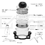 Аэрогриль RAGEX R201-000 черный, 1400 Вт, 12 л, механическое управление, 5 программ, фото2