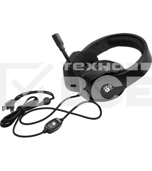 Наушники с микрофоном A4Tech Bloody G260p черный 2м мониторные USB оголовье (G260P)