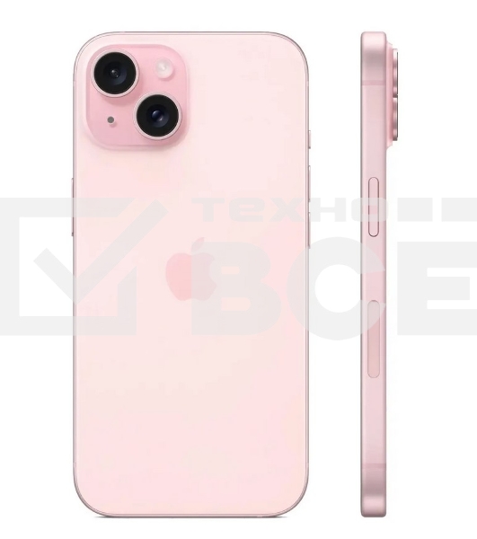 Смартфон Apple iPhone 15, 6/256Gb, розовый