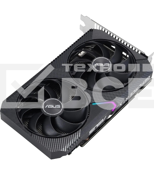 Видеокарта Asus NVIDIA GeForce RTX 3050 8192Mb DUAL-RTX3050-O8G-V2 PCI-E 4.0 128 GDDR6 1822/14000 HDMIx1 DPx3 HDCP Ret