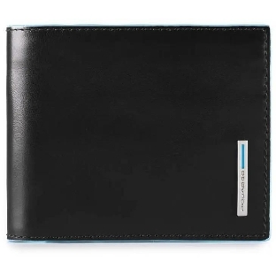 Кошелек мужской Piquadro Blue Square PU3891B2R/N, натур.кожа, черный