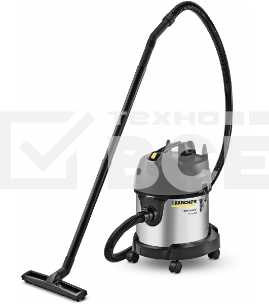 Строительный пылесос Karcher Me Classic NT 20/1 серый, 1500 Вт, уборка сухая/влажная, пылесборник мешок/контейнер, 20 л