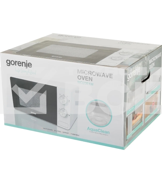 Микроволновая печь Gorenje MO20E1W белый, 20 л, 800 Вт, переключатели - поворотный механизм