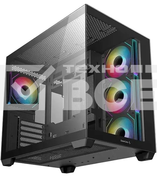 Компьютерный корпус Deepcool CG530 4F черный без БП ATX 2x120мм 2x140мм 2xUSB 2.0 1xUSB 3.0 audio bott PSU