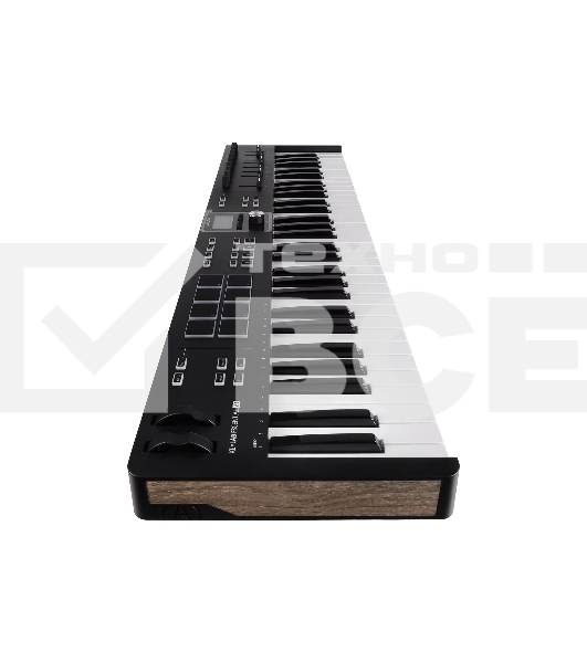 Клавиатура MIDI [231532] Arturia [KeyLab Essential 61 mk3 Black] 61 клавиша, LCD дисплей, 9 энкодеров, 8 пэдов, 9 фейдеров, 12 кнопок управления, колеса высоты тона и модуляции, 1/4